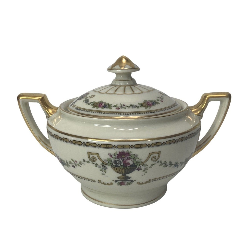 Heinrich & Co. Ivory Body Selb Bavaria Brandon Olympia Sugar Bowl with Lid Senta